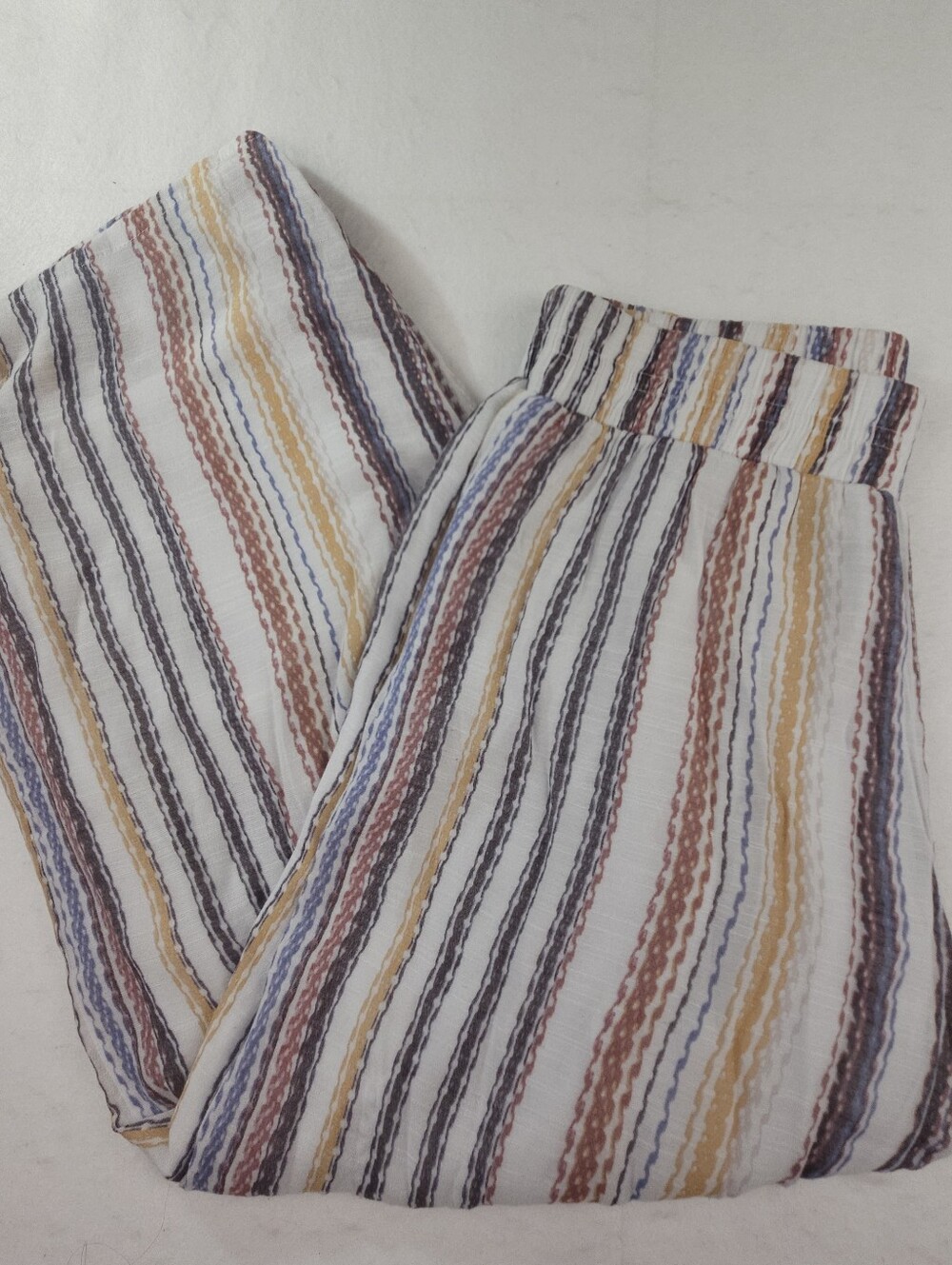 Zac & Rachel Striped Multicolor Wide Leg Women's Palazzo Pants Sz Petite Medium